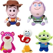 5pcs Toy Story Stuffed Animal Cute Plush Doll Toy Gift Cartoon Children's Rag Doll Doll Soft Toys for Kids